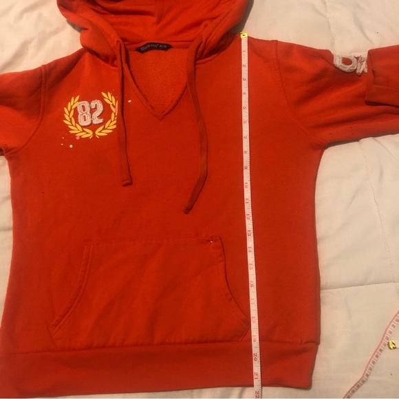 3/20$ Bluenotes - Orange Hoodie Sweater - Picture 5 of 6